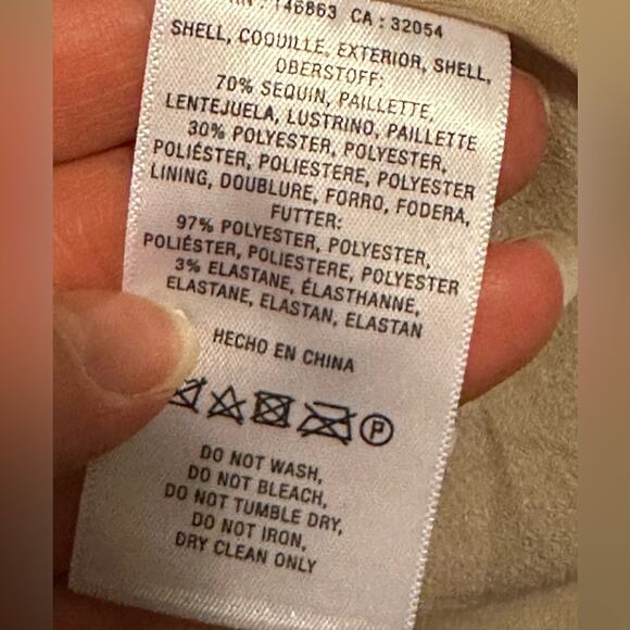 Mare Mare x Anthropologie Calliope Gold Sequined Midi Dress Medium NEW - Picture 11 of 13